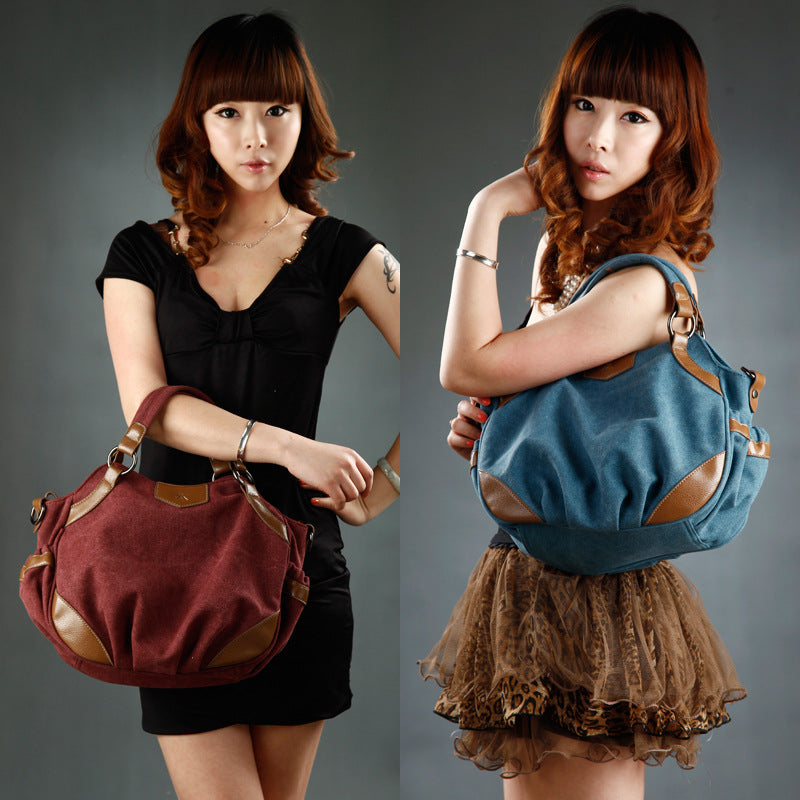 Trendy Canvas Tote Bag - Stylish Women's Shoulder Bag