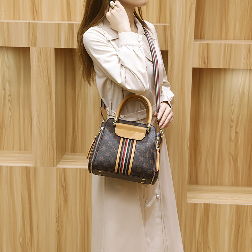 Versatile Women's Crossbody Bag with Unique Fabric Design