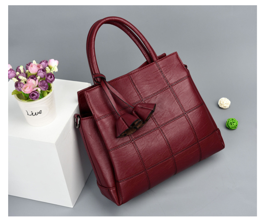 Women's PU Square Tote Shoulder & Crossbody Bag