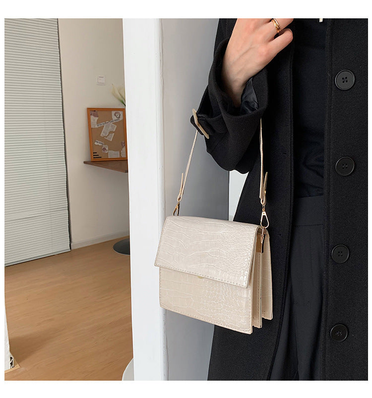 Stone Pattern Shoulder Crossbody Bag