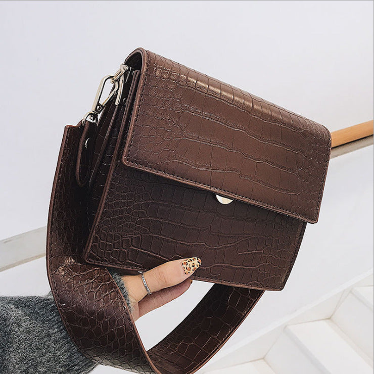 Stone Pattern Shoulder Crossbody Bag