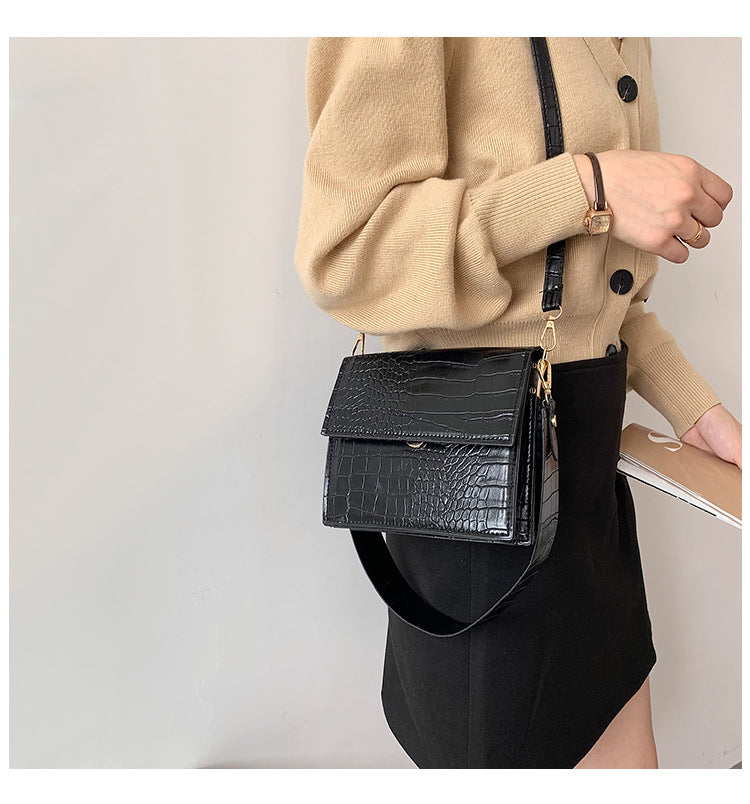 Stone Pattern Shoulder Crossbody Bag