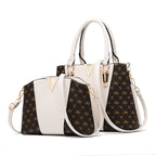 Fashionable Women's Shoulder Bag Set (Tote + Crossbody)