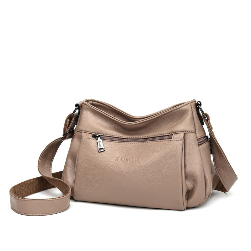 Pleated One-Shoulder Women's High-Quality Crossbody Bag