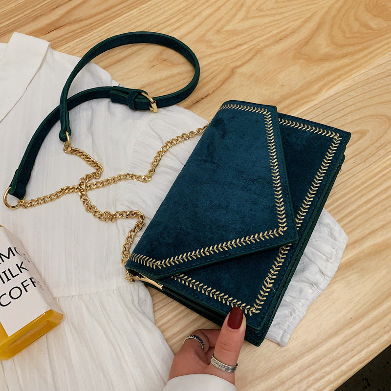 Versatile Chain Crossbody Velvet Mini Bag