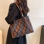 Large Capacity Women's Tote Bag - Stylish Canvas Shoulder Bag