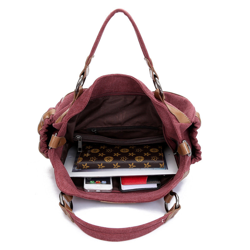 Trendy Canvas Tote Bag - Stylish Women's Shoulder Bag