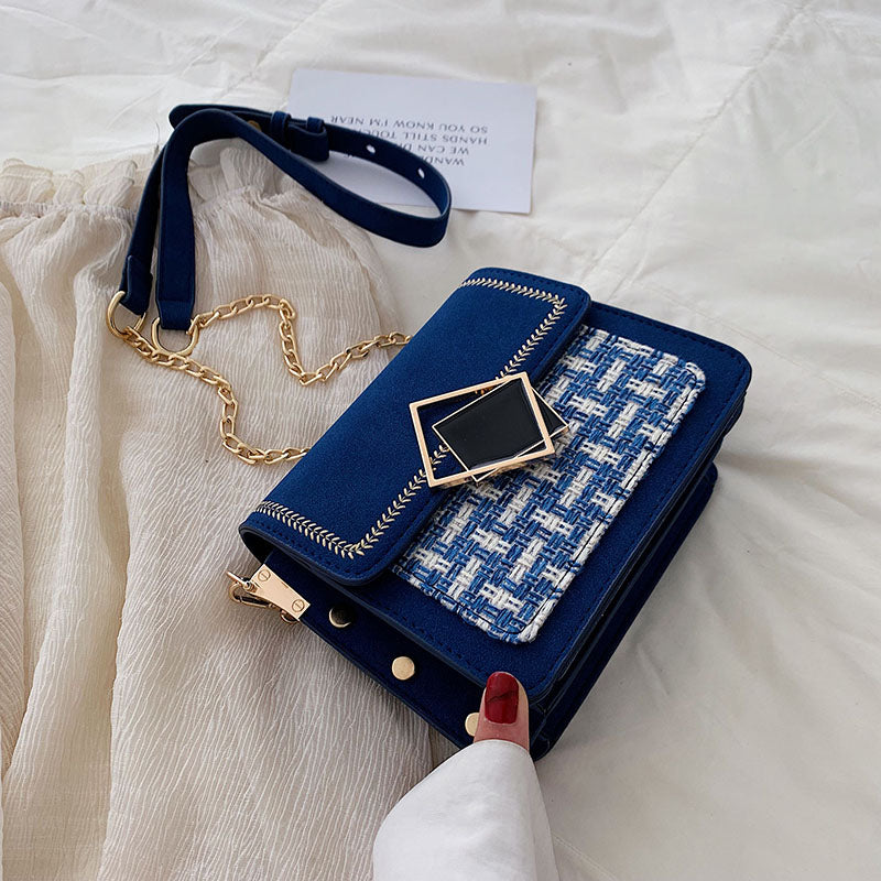 Stylish Versatile Wool Phone Bag with Chain Strap
