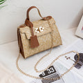 Women's Simple Straw Crossbody Fashion Handbag