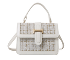 Versatile Chain Crossbody Bag with Wool Fabric Design