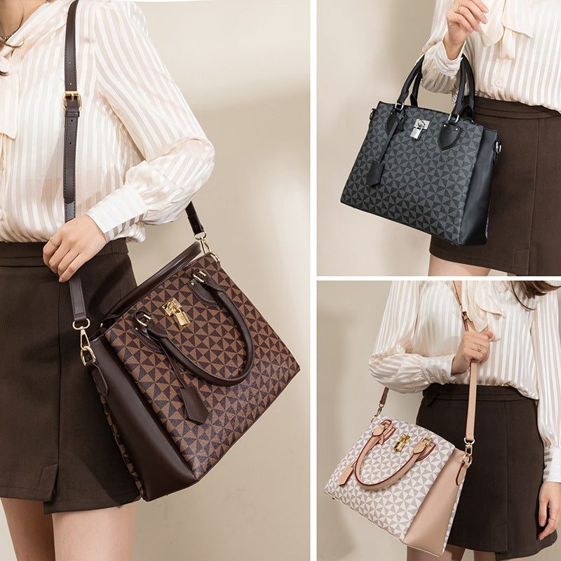 Plaid Women's Fashion Handbag - Shoulder & Crossbody