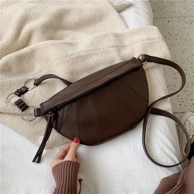 Retro Chic Embroidered Saddle Crossbody Bag 2019