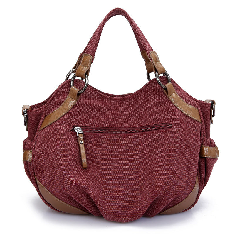 Trendy Canvas Tote Bag - Stylish Women's Shoulder Bag