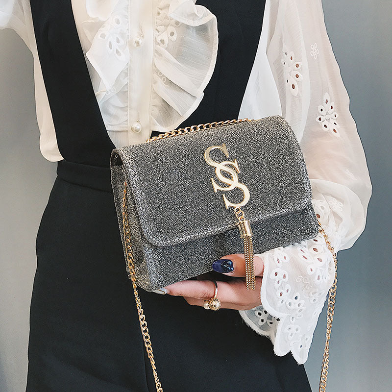 Fringe Crossbody Bag, Small Square Bag, Shoulder Bag