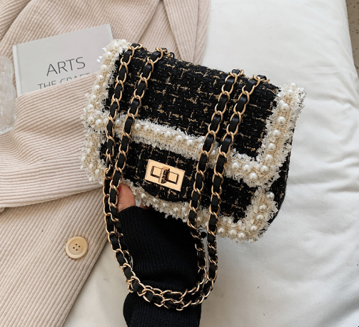 Pearl Messenger Small Square Bag