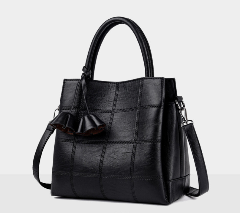 Women's PU Square Tote Shoulder & Crossbody Bag