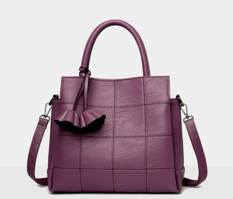 Women's PU Square Tote Shoulder & Crossbody Bag