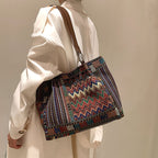 Large Capacity Women's Tote Bag - Stylish Canvas Shoulder Bag