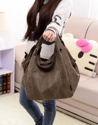Large Capacity Canvas Tote Shoulder Bag