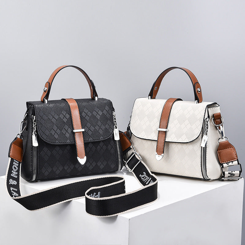 Whiskey Leather Tote Bag - Stylish Korean Design