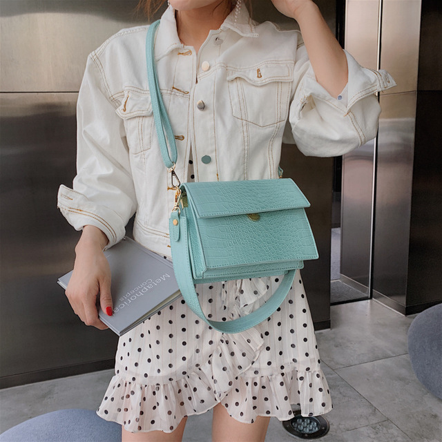 Stone Pattern Shoulder Crossbody Bag