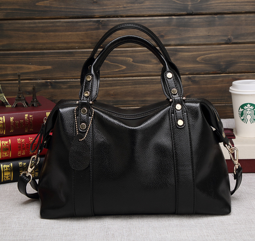 Boston Shoulder Bag — Red, Blue, Black & Gray
