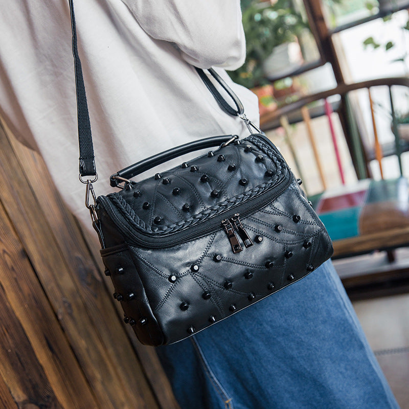Retro Sheepskin Women's Crossbody Shoulder Bag