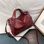 Retro Frosted Women's Boston Bag - Stylish & Versatile