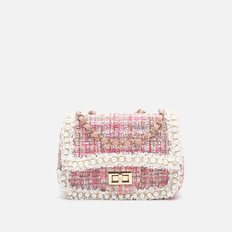 Pearl Messenger Small Square Bag