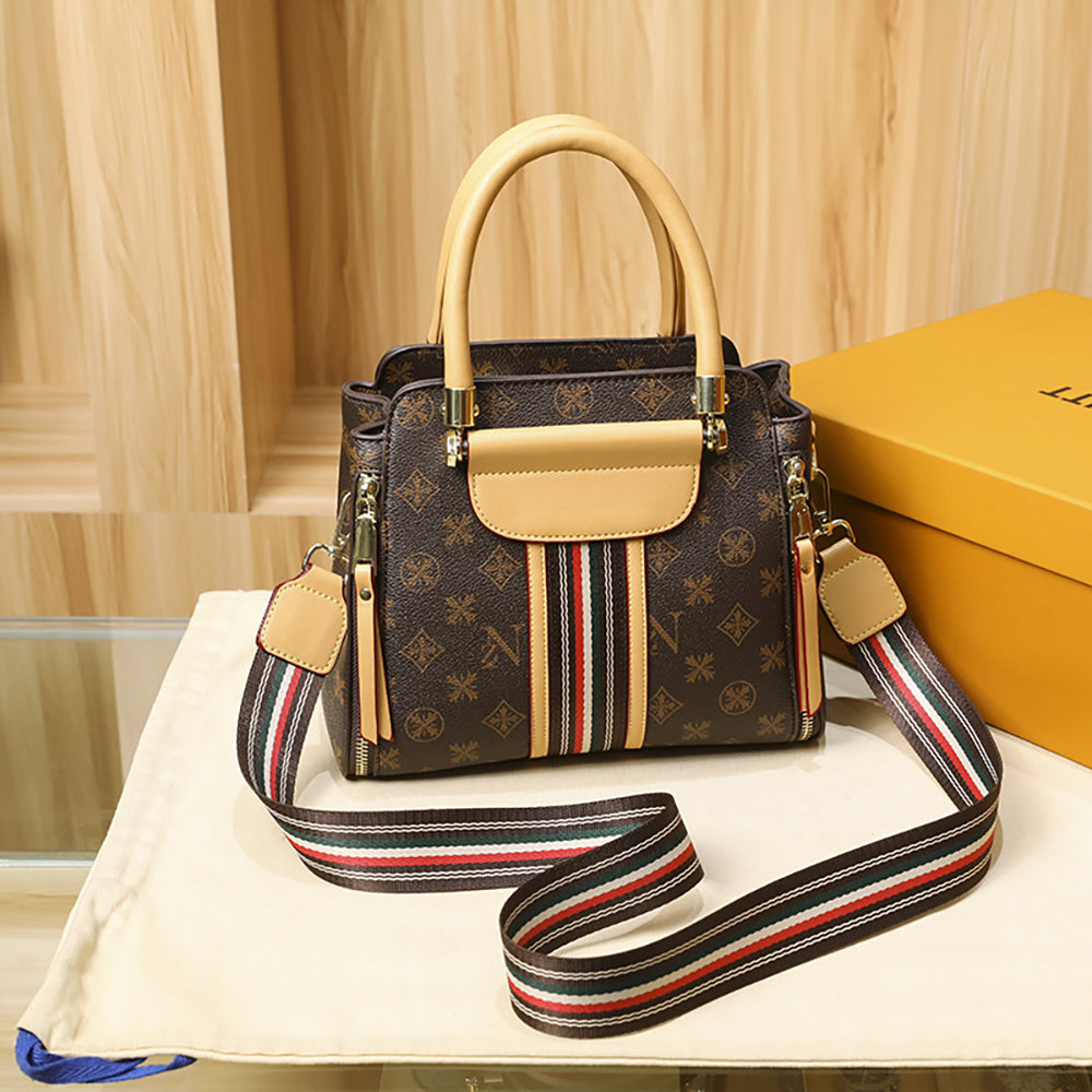 Versatile Women's Crossbody Bag with Unique Fabric Design