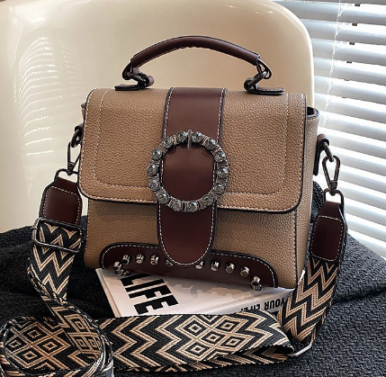 Versatile Crossbody Women's Bag - Small Square Design