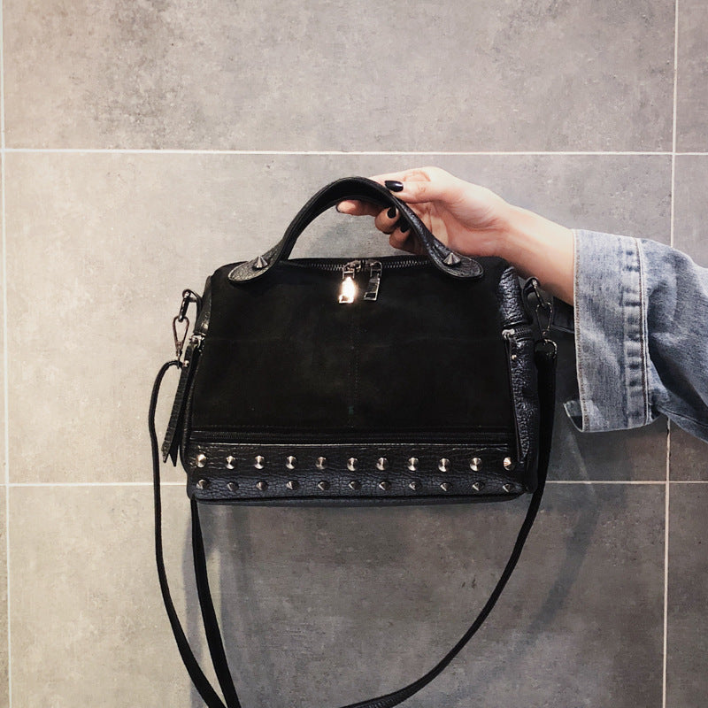 Retro Frosted Women's Boston Bag - Stylish & Versatile
