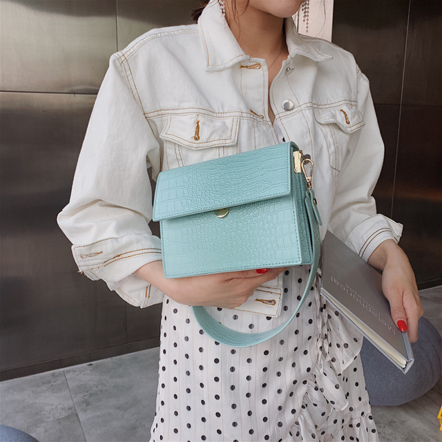 Stone Pattern Shoulder Crossbody Bag