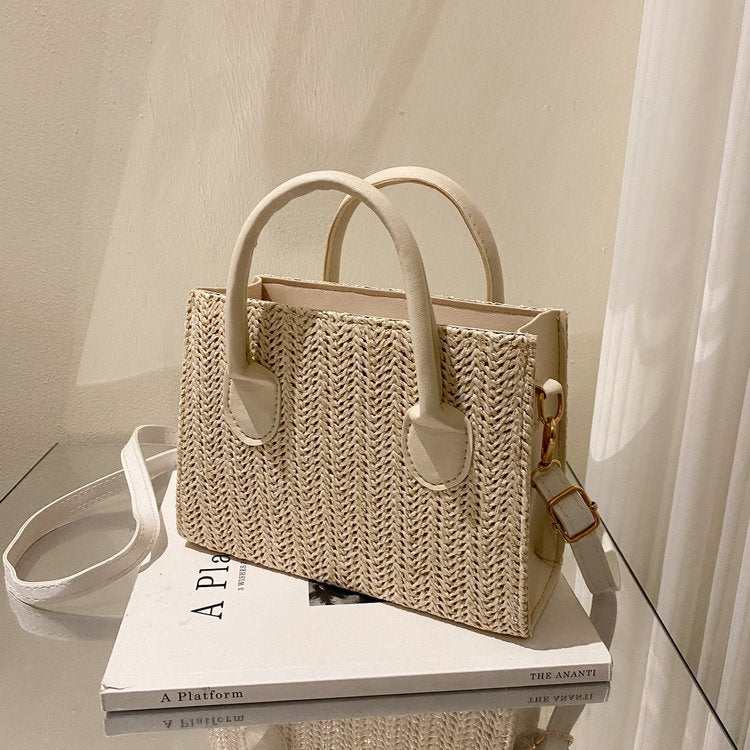 Women's Fashion Straw Single Shoulder Crossbody Handbag