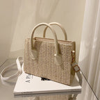 Women's Fashion Straw Single Shoulder Crossbody Handbag