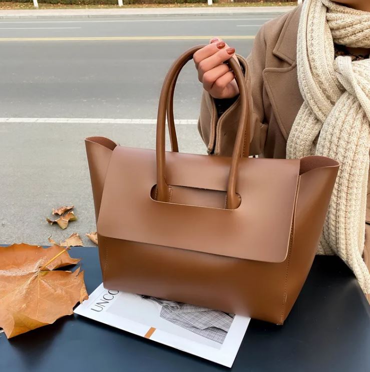 Large Capacity PU Leather Shoulder Bag